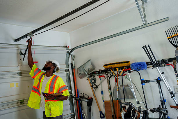 Professional Garage Door Installation technician working in Pleasant Hill, IA